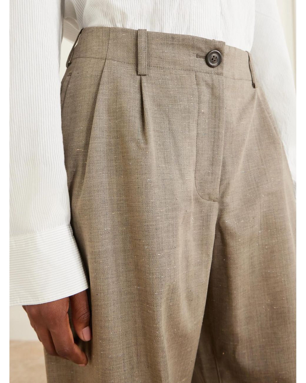 Our Legacy Natural Wool-Blend Wide-Leg Pants