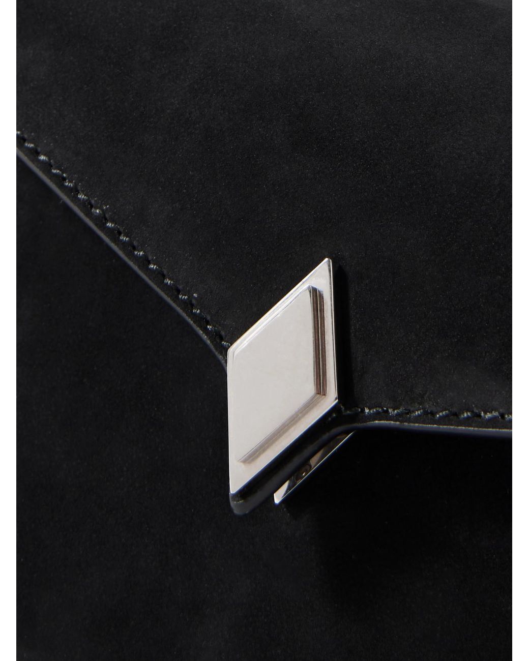 Metier Black Edge Embellished Nubuck Clutch