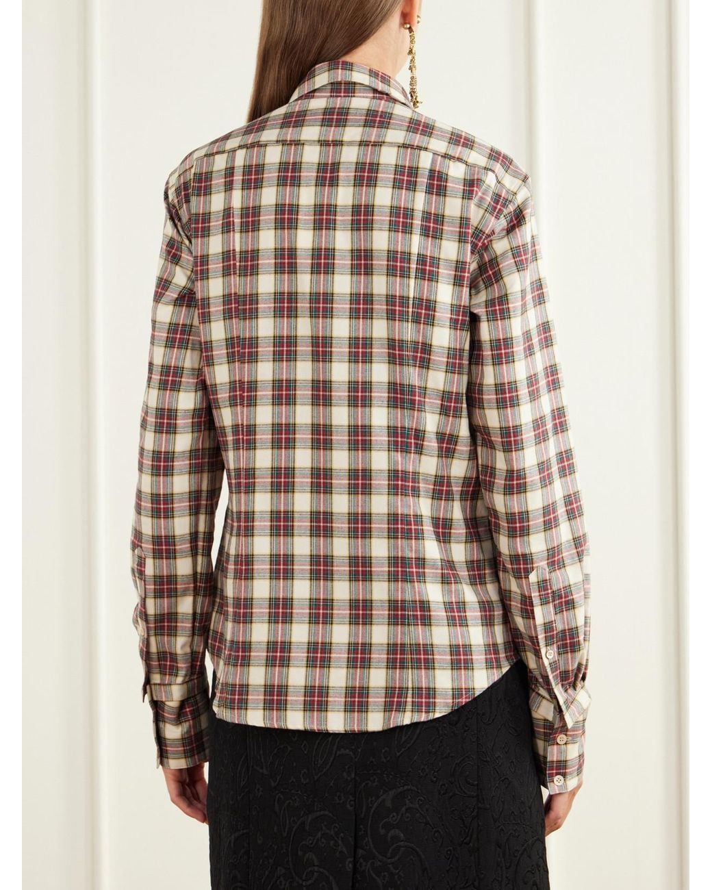 Dries Van Noten Red Checked Cotton-Flannel Shirt