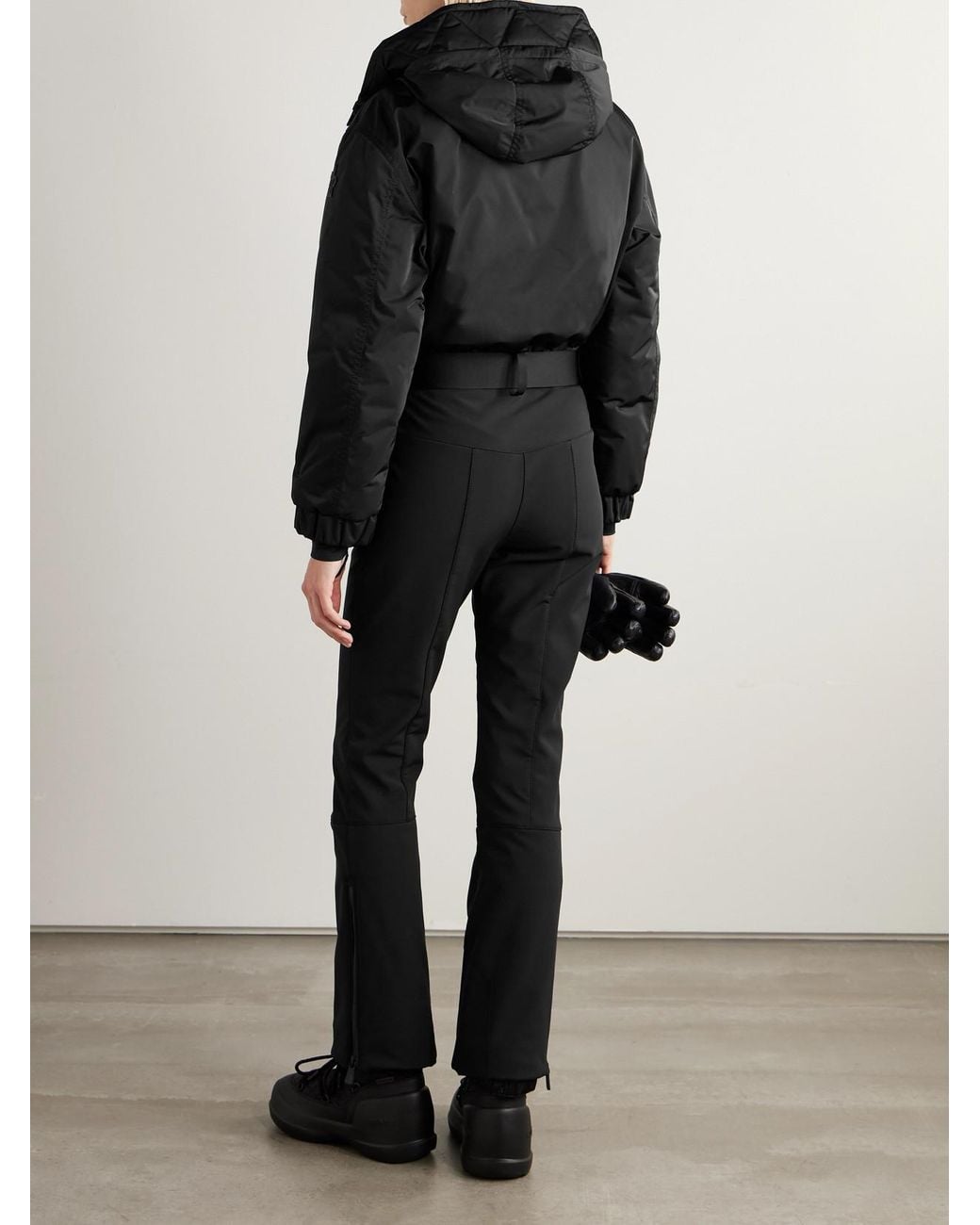 Moncler Black Belted Ski Suit