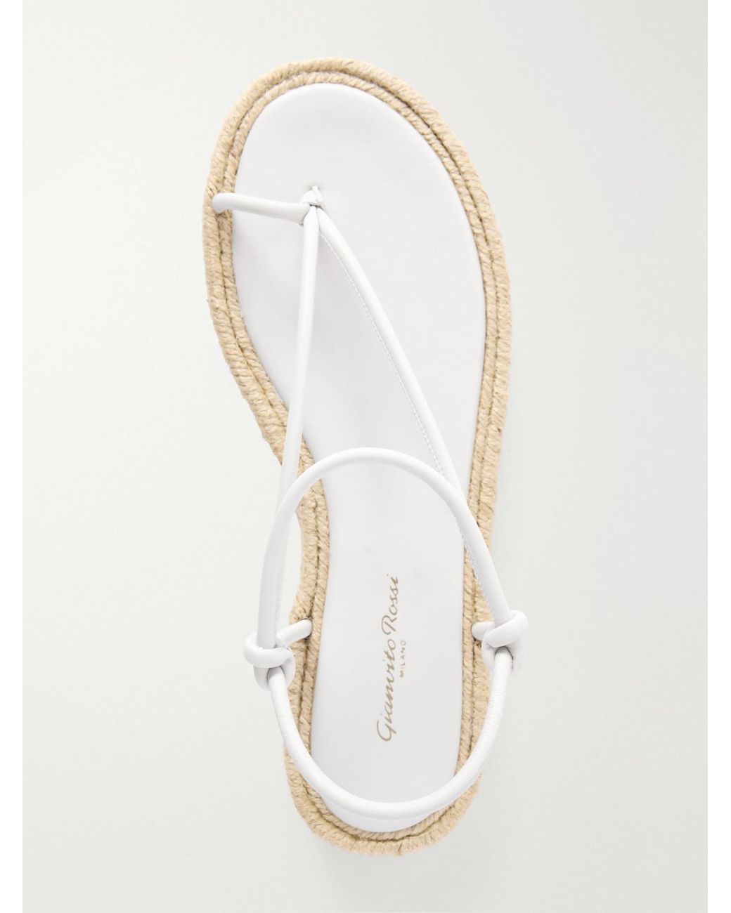Gianvito Rossi Natural Leather Espadrille Sandals