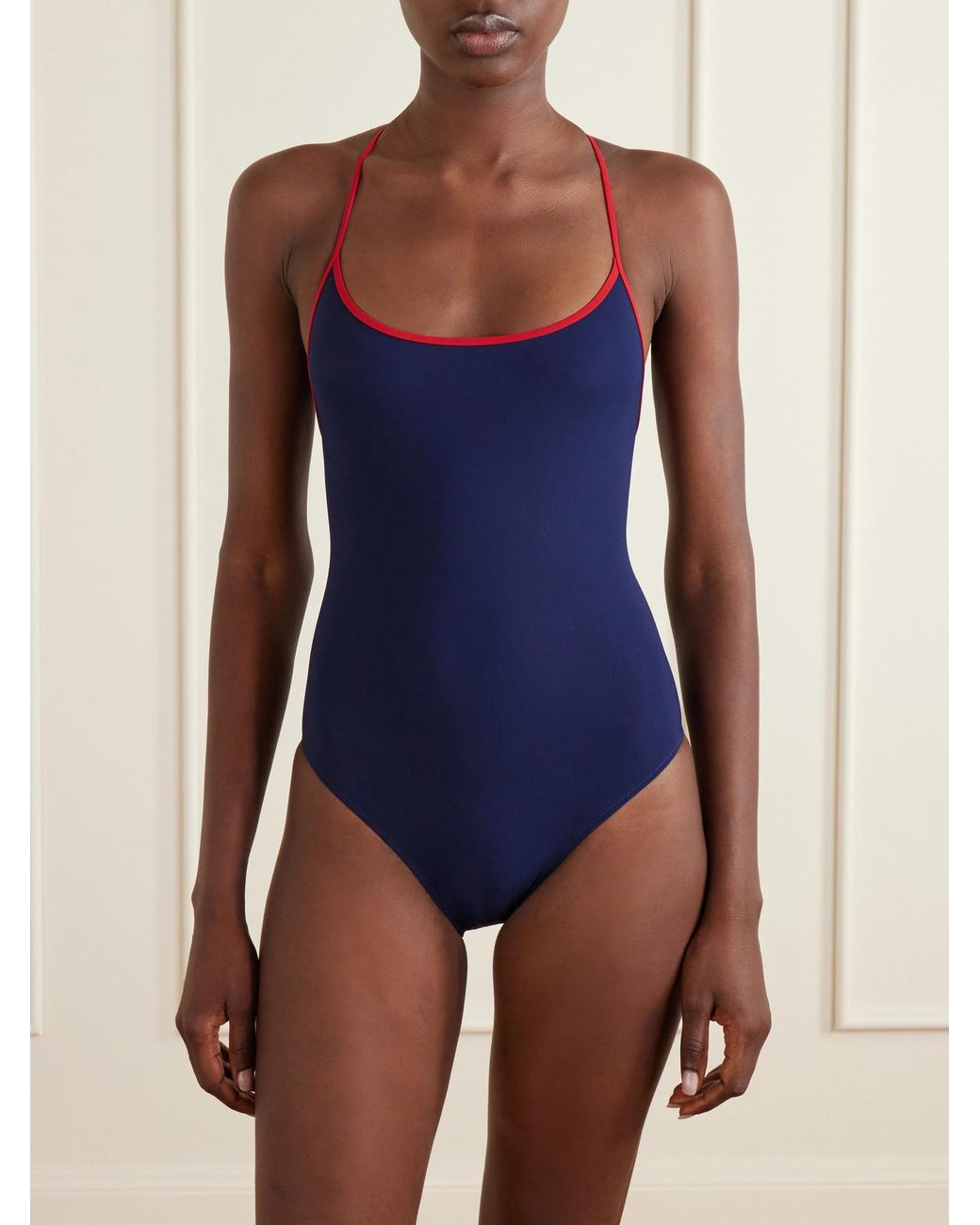 Lido Blue Racerback Stretch Swimsuit