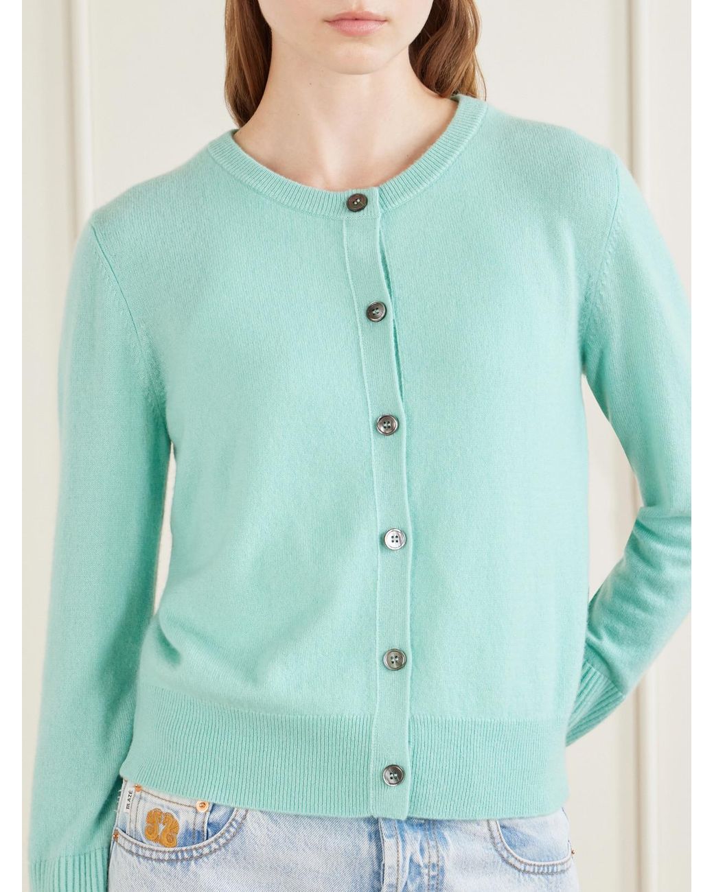La Ligne Blue Cashmere Cardigan