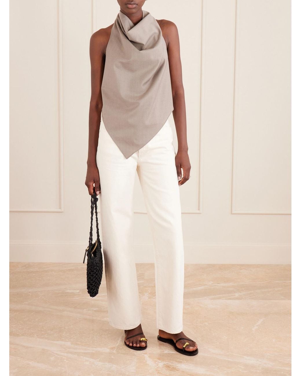 Mother White The Dodger Skimp Mid-Rise Straight-Leg Jeans