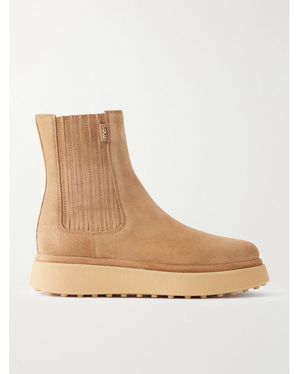 Tod's Natural Gomma 30 Suede Ankle Boots
