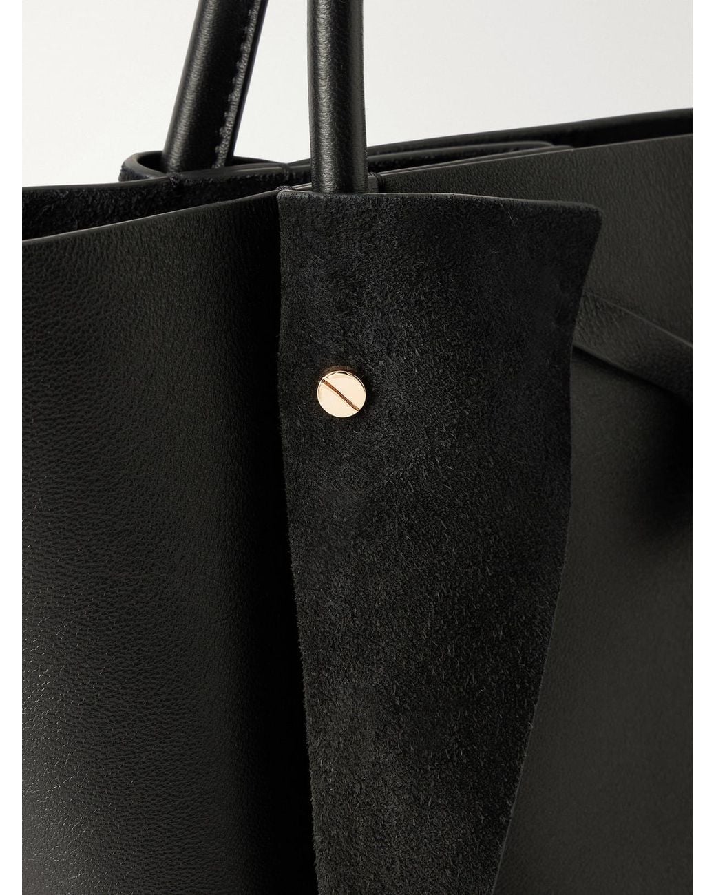 Gabriela Hearst Black Marija Small Suede And Leather Tote