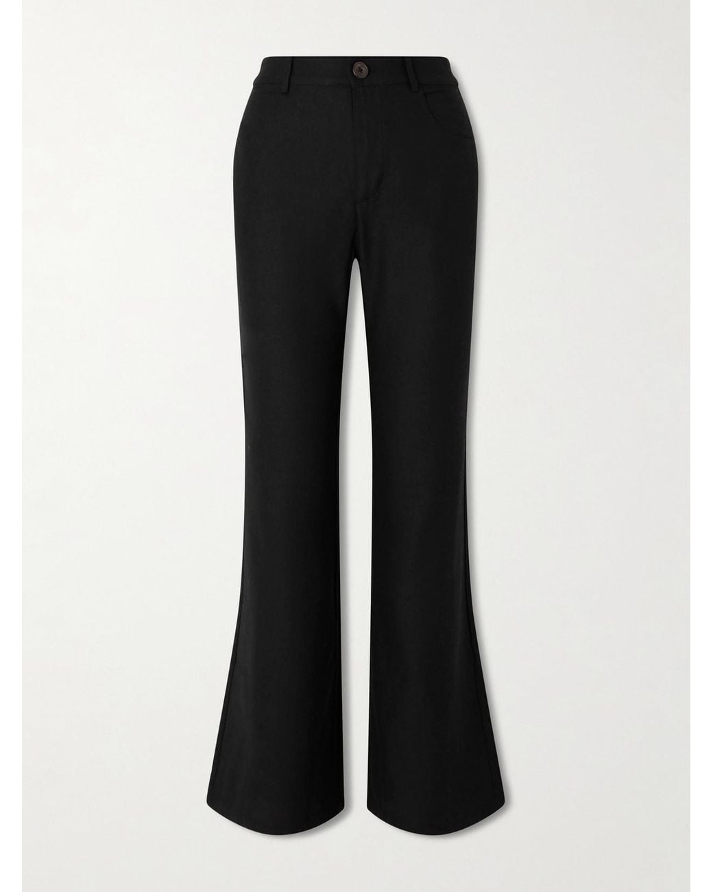 Alix Of Bohemia Black Bunny Silk Flared Pants