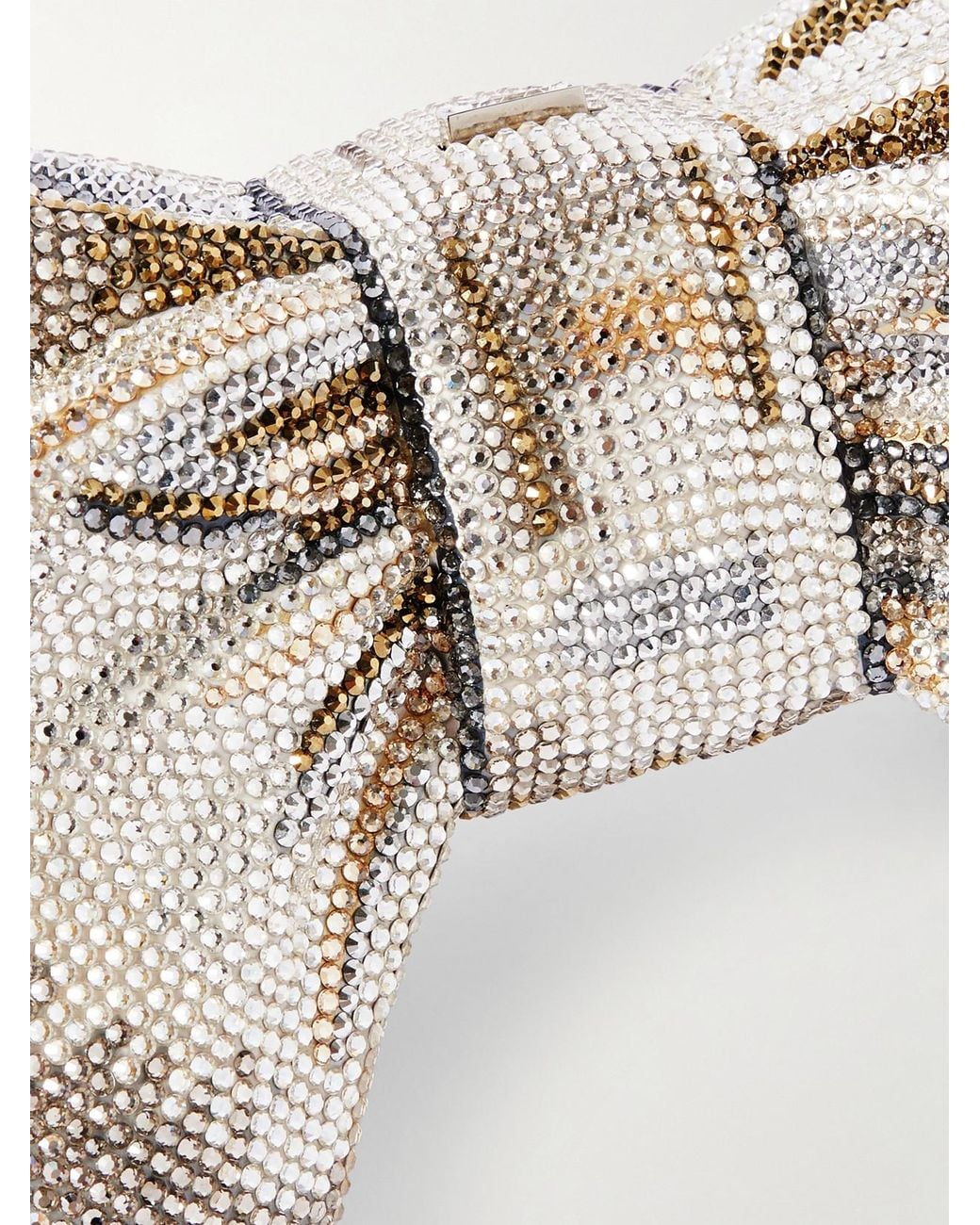 Judith Leiber Natural Bow Just For You Crystal-Embellished-Tone Clutch