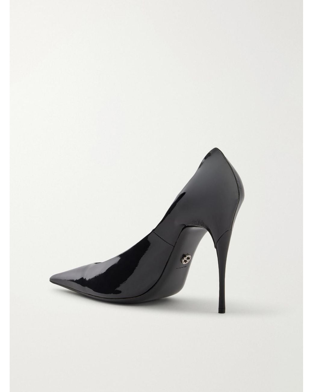 Gucci Black Sharp Patent-Leather Pumps
