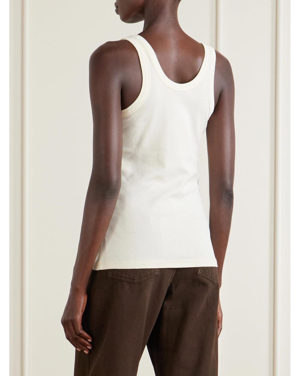 Lemaire White Cotton-Jersey Tank