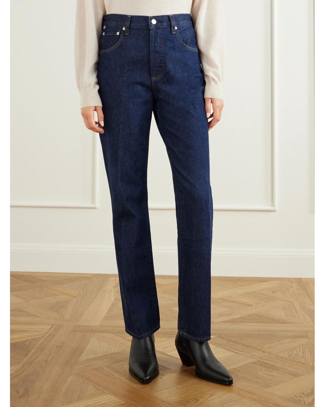 Citizens of Humanity Blue 90's French High-Waist Straight-Leg Jeans