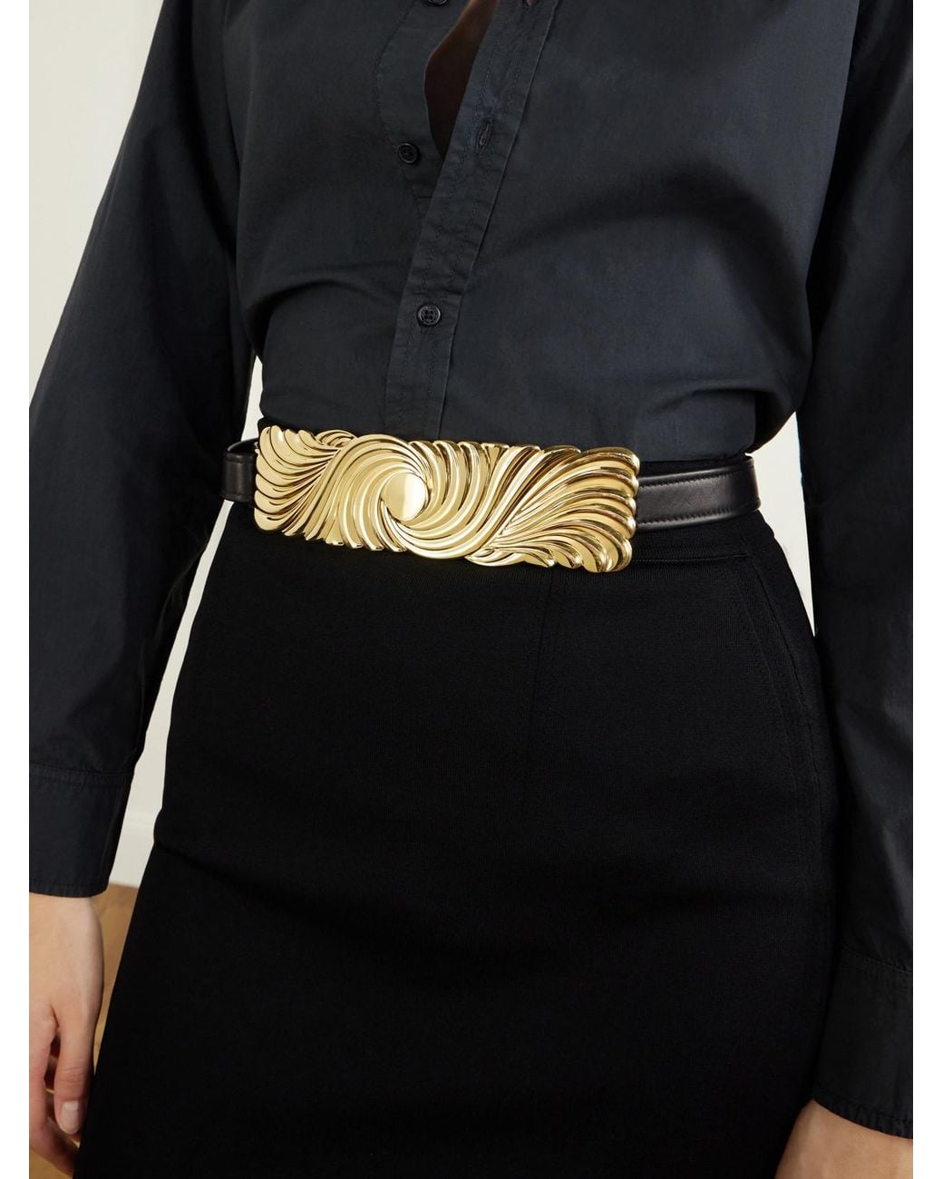 DEHANCHE Natural Laurent Embellished Leather Belt