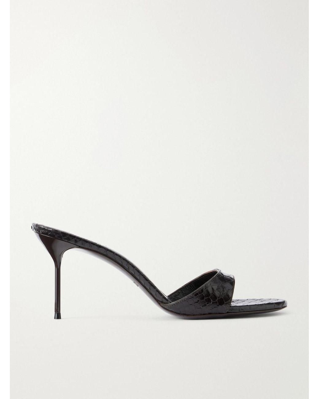 Paris Texas Natural Lidia 70 Snake-Effect Leather Sandals