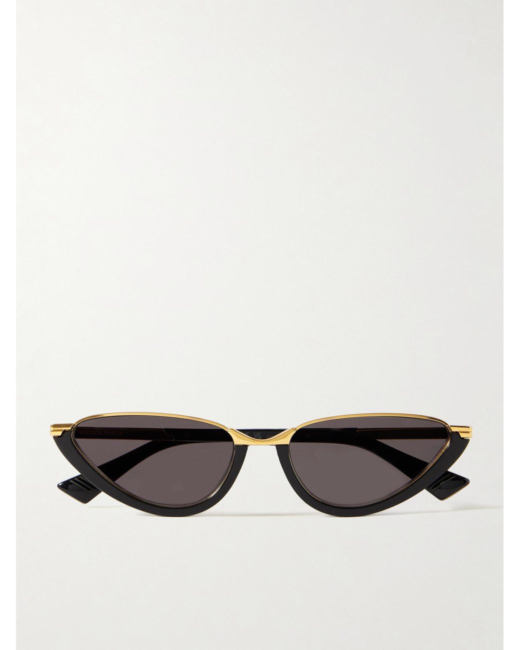 Bottega Veneta Black Cat-Eye Acetate And-Tone Sunglasses
