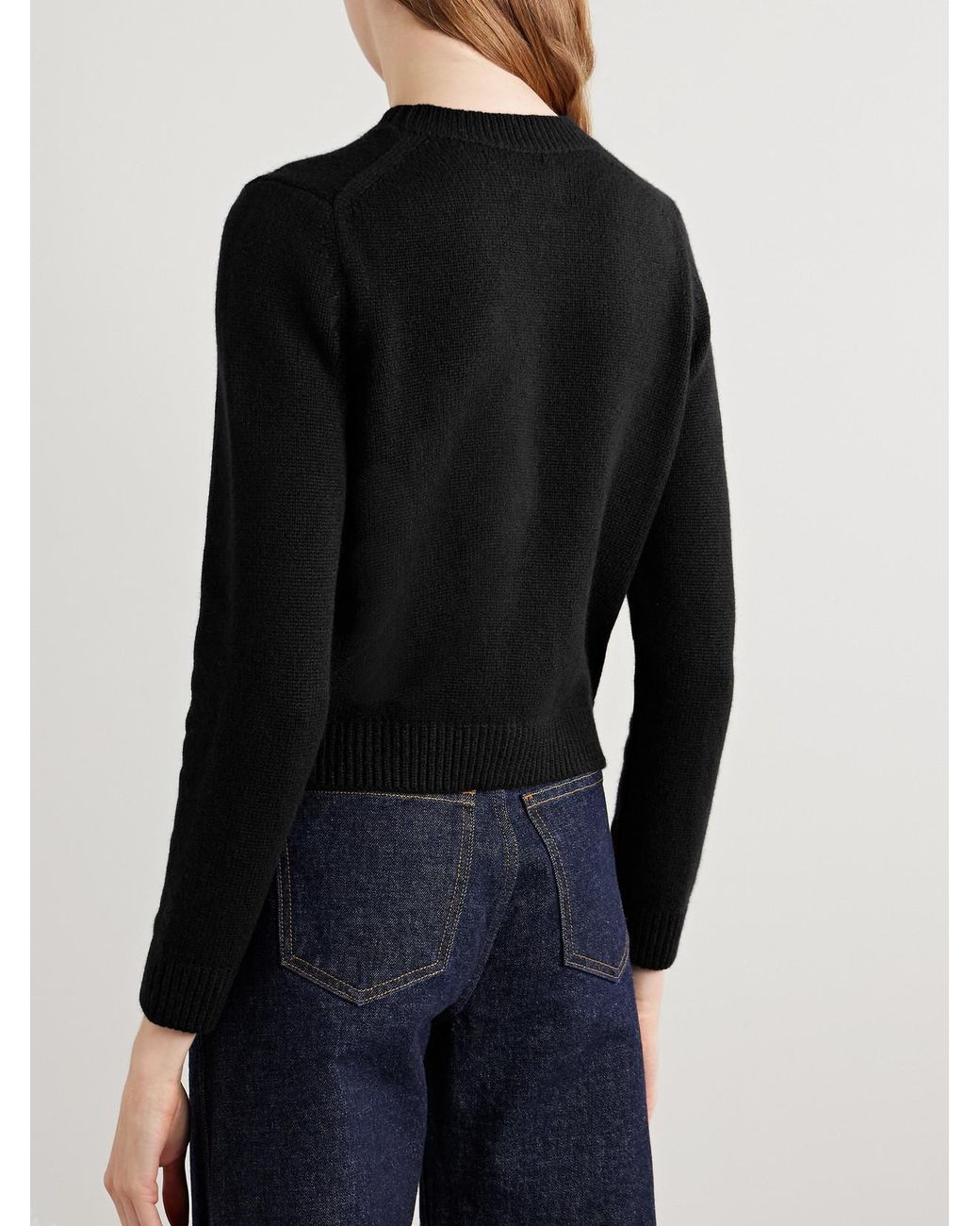 Khaite Black Leta Cashmere Sweater