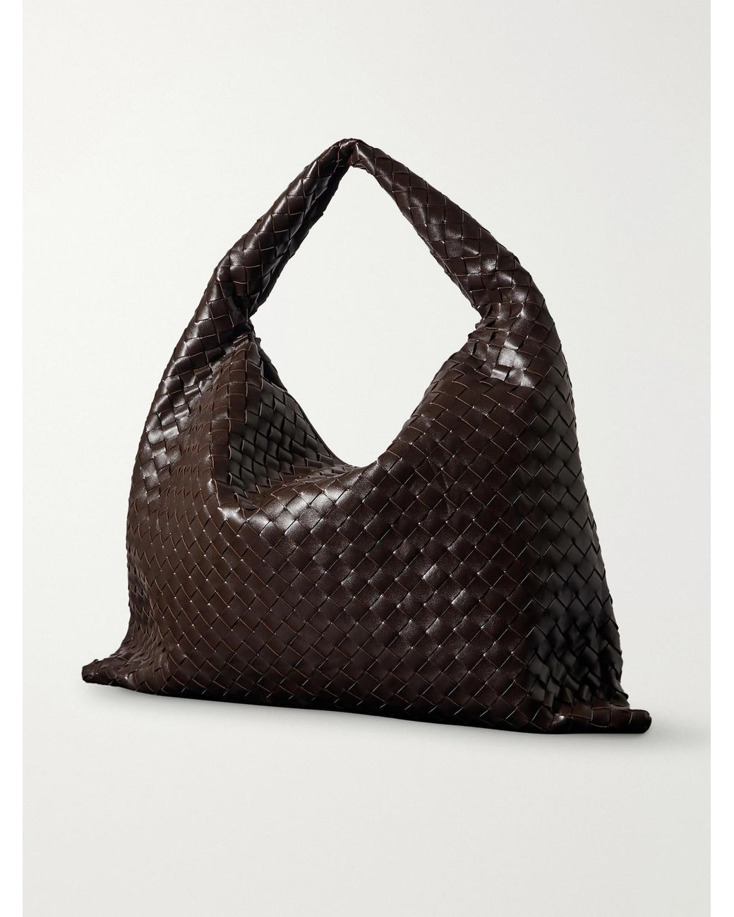 Bottega Veneta Black Hop Large Intrecciato Leather Tote