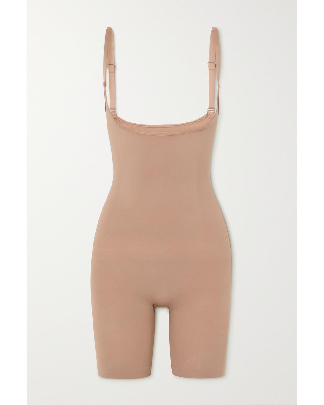 Skims Seamless Sculpt Shapewear Open Bust Shortie Bodysuit in White Lyst