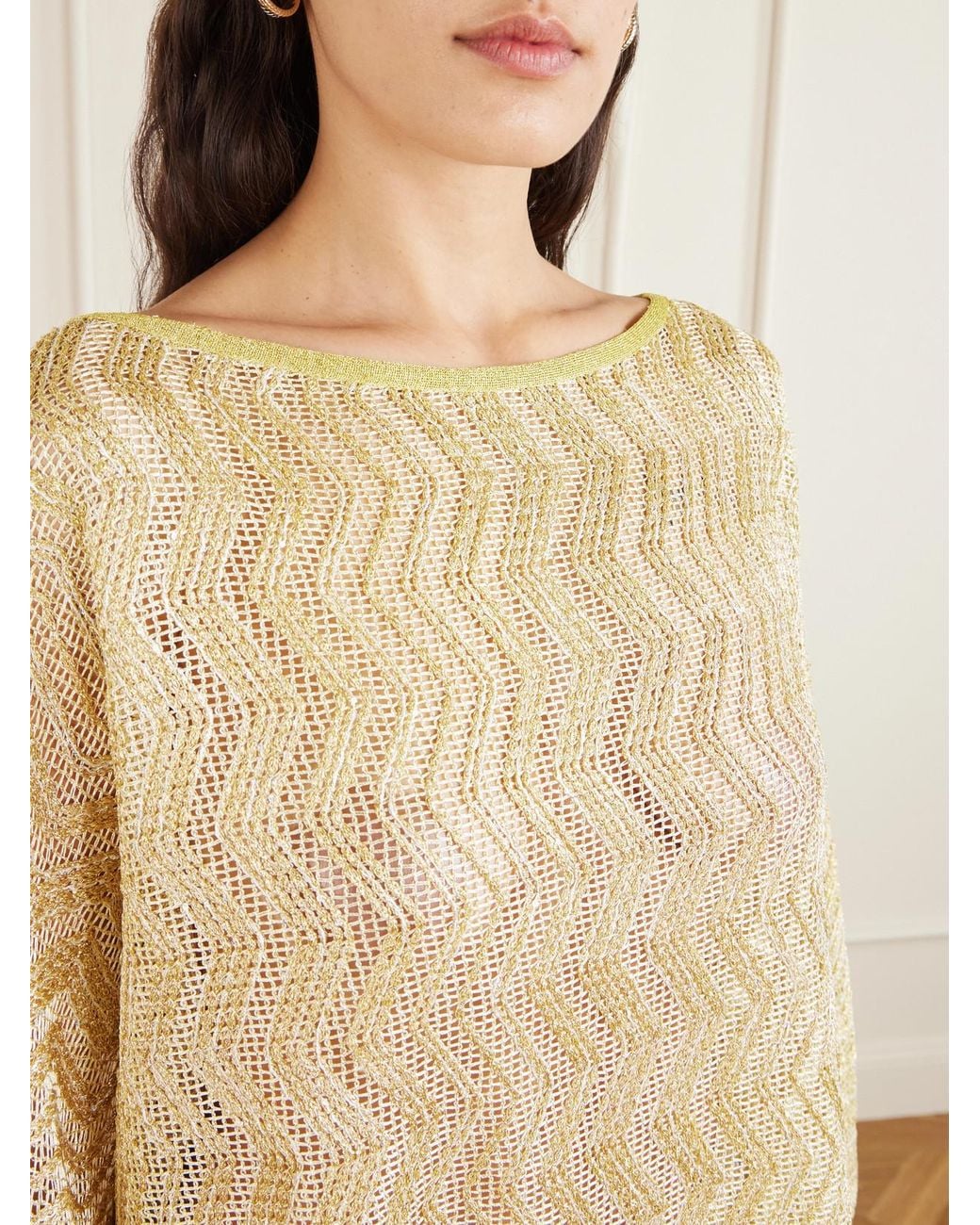 Missoni Natural Mare Metallic Crochet-Knit Cover-Up