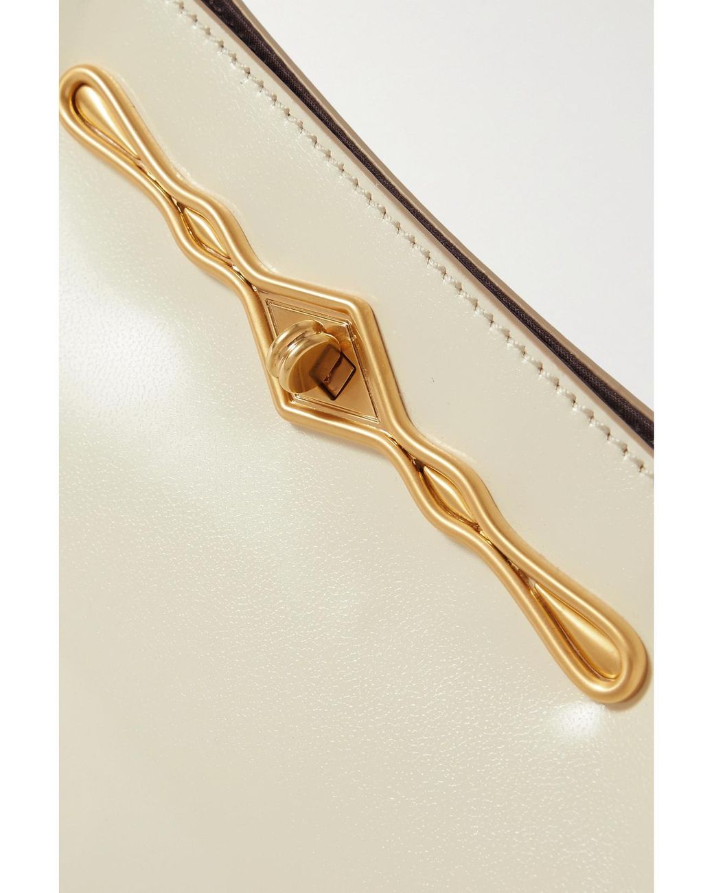 Metier Natural Fernando Jorge Ease Embellished Glossed-Leather Clutch
