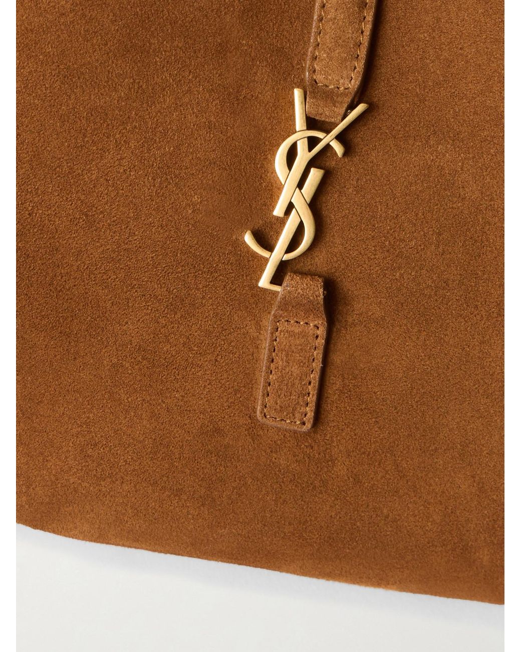 Saint Laurent Brown Le 5 À 7 Baby Bea Suede Top-Handle Bag