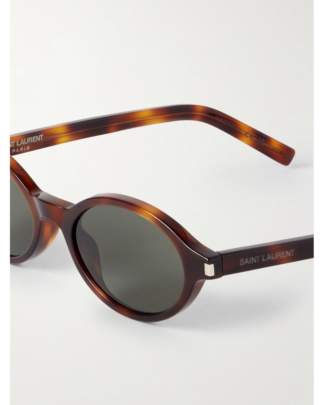 Saint Laurent Multicolor Jeanne Oval-Frame Acetate Sunglasses