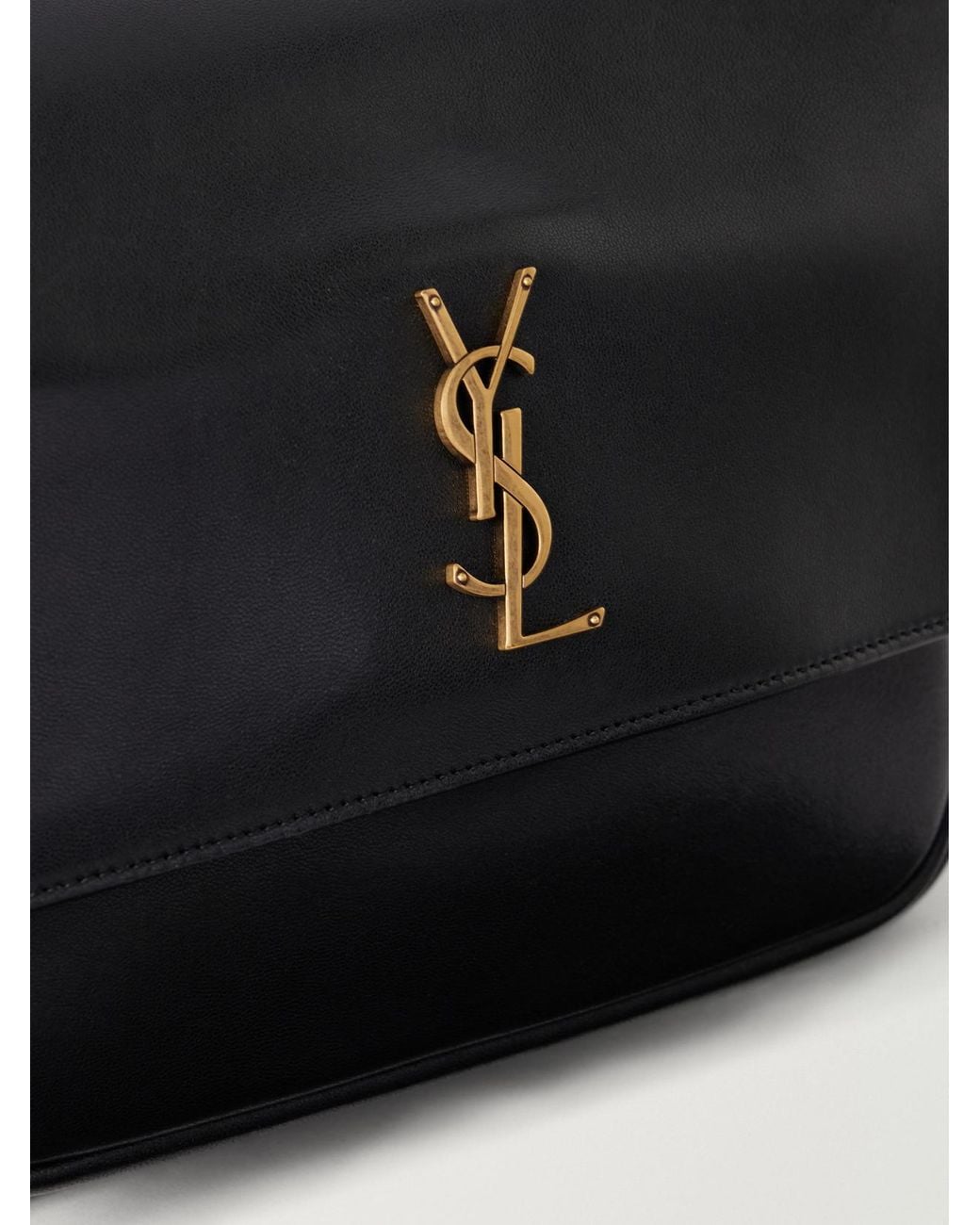 Saint Laurent Black Niki Medium Cassandre-Embellished Leather Shoulder Bag