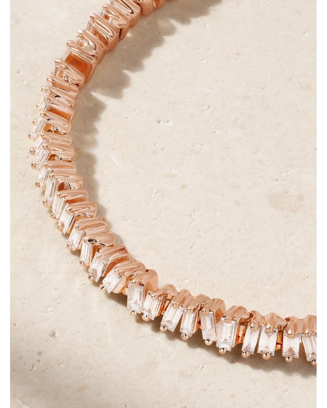 Suzanne Kalan Natural Fireworks 18-Karat Rose Diamond Bracelet