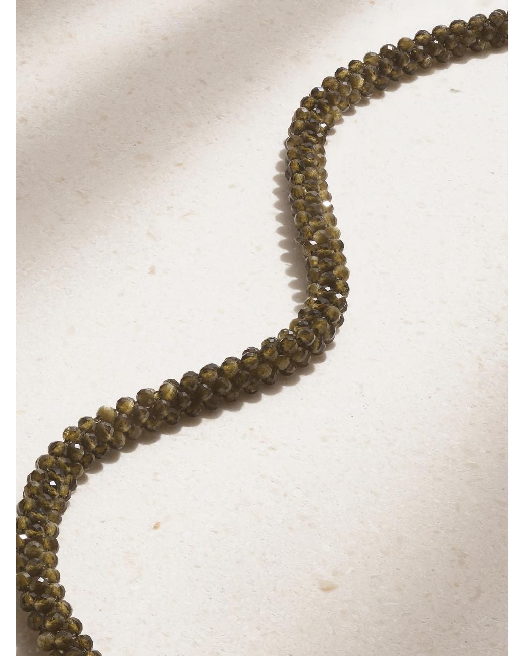 BY PARIAH Natural The Lumina Strand 14-Karat Recycled Quartz And Diamond Necklace