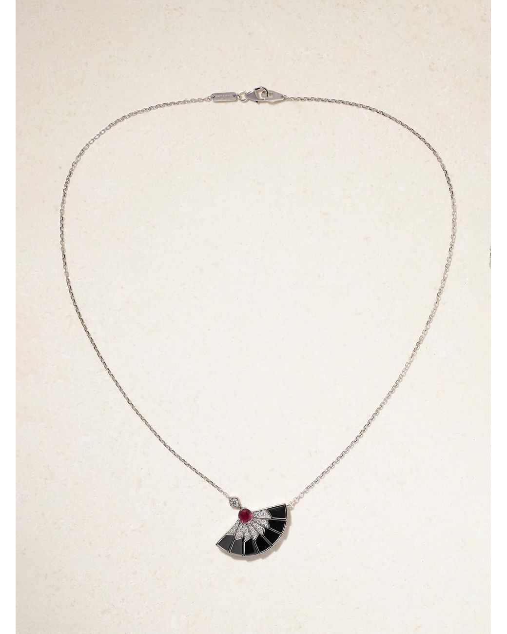 Garrard Natural Fanfare Symphony 18-Karat Multi-Stone Necklace