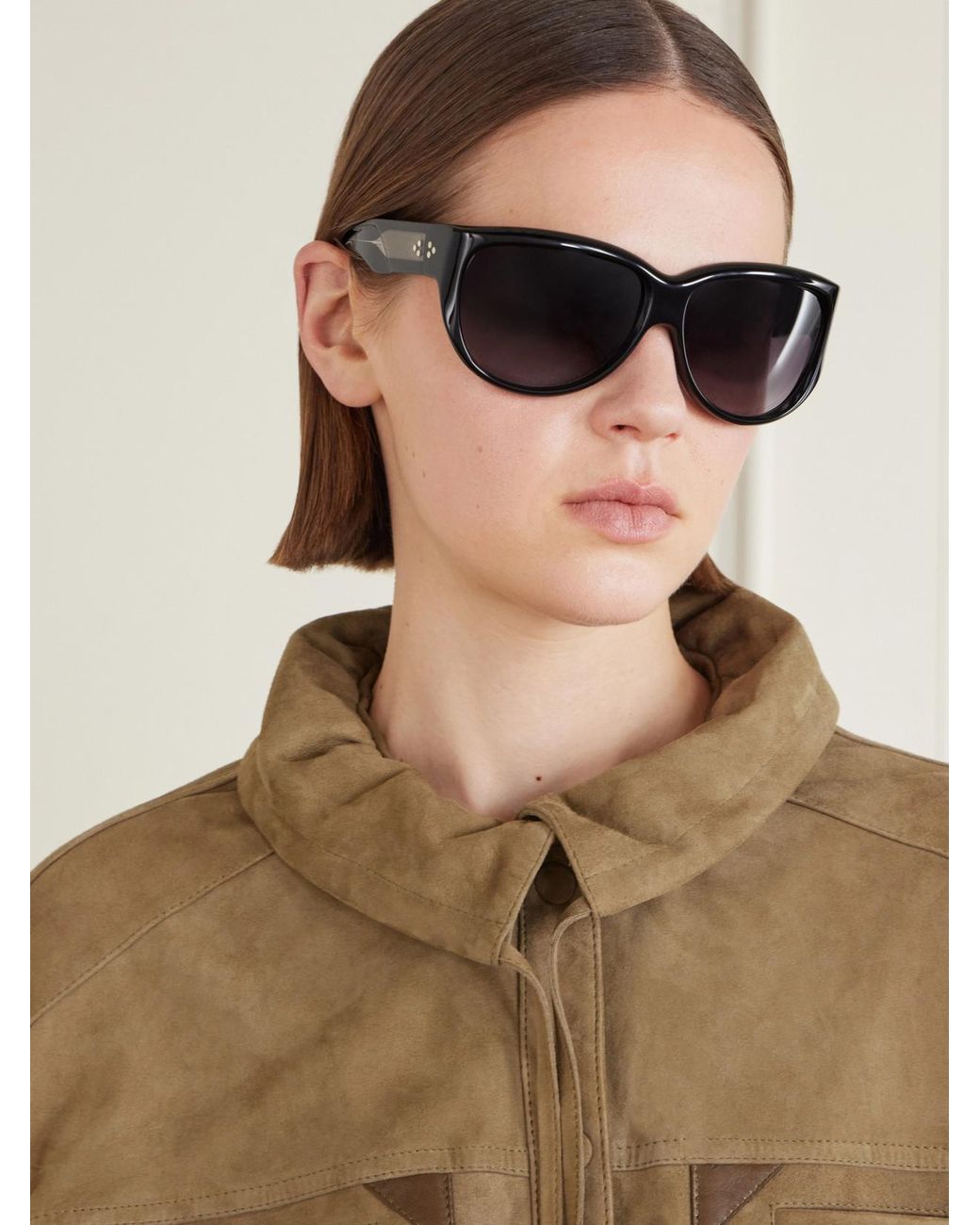 Jacques Marie Mage Black Ravello D-Frame Acetate Sunglasses