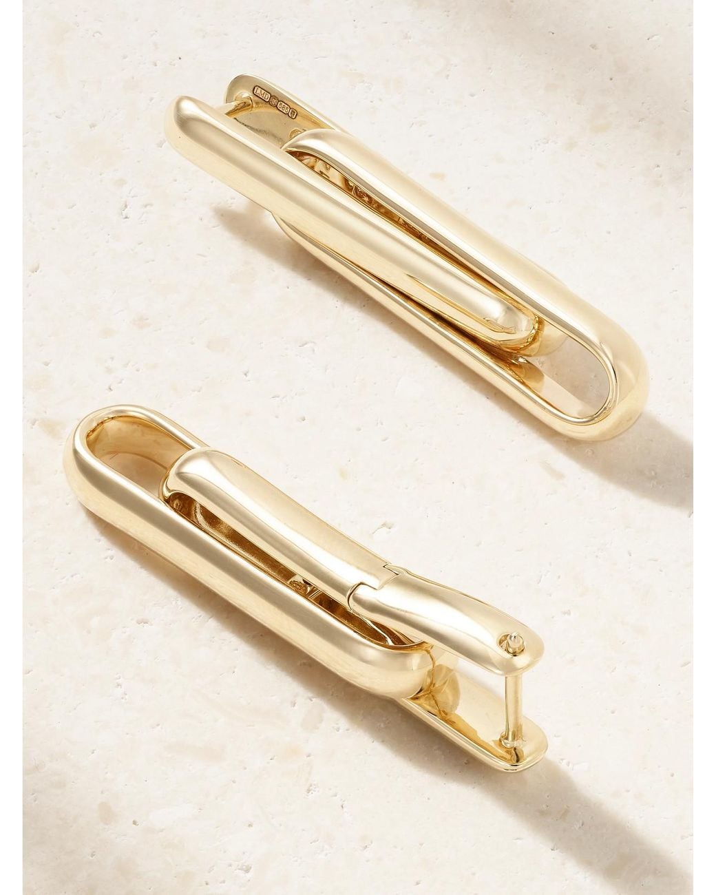 Lucy Delius Natural Stirrup 14-Karat Earrings