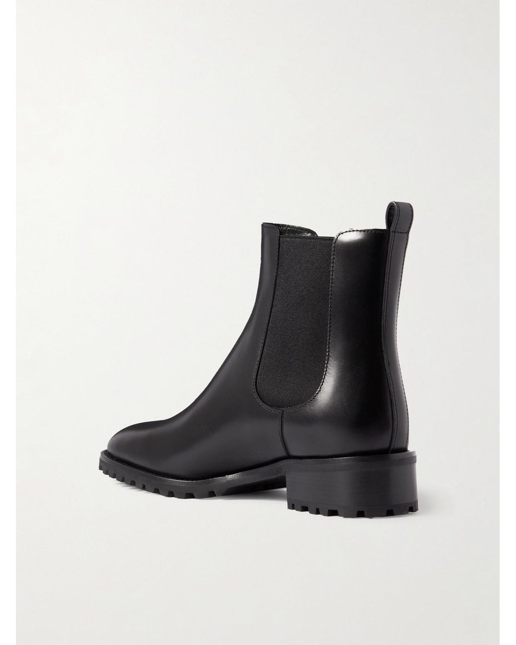 Manolo Blahnik Black Chelata 30 Leather Chelsea Boots