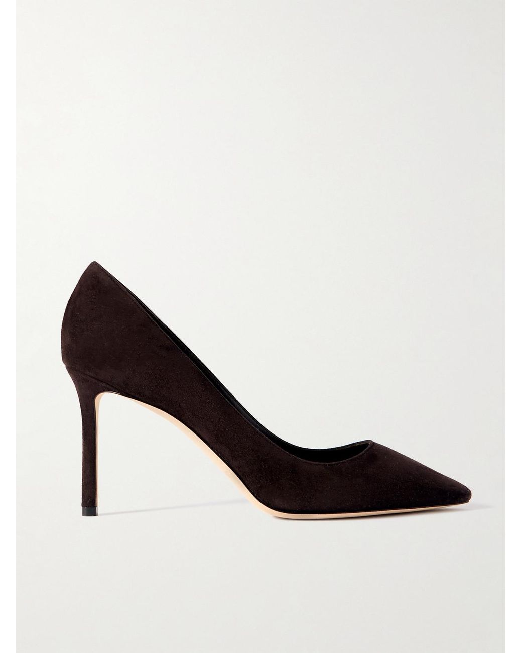 Jimmy Choo Black Romy 85 Suede Pumps