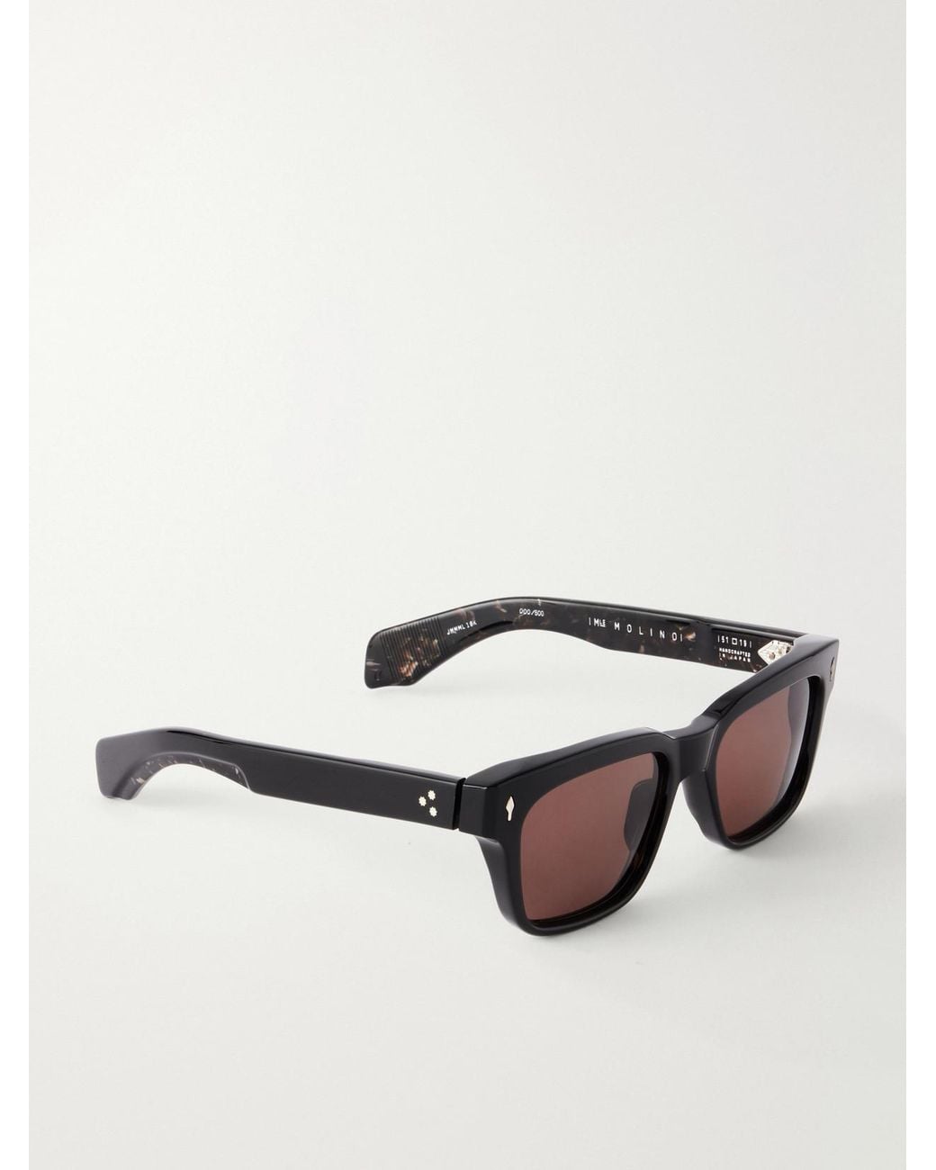 Jacques Marie Mage Black Molino Square-Frame Sunglasses