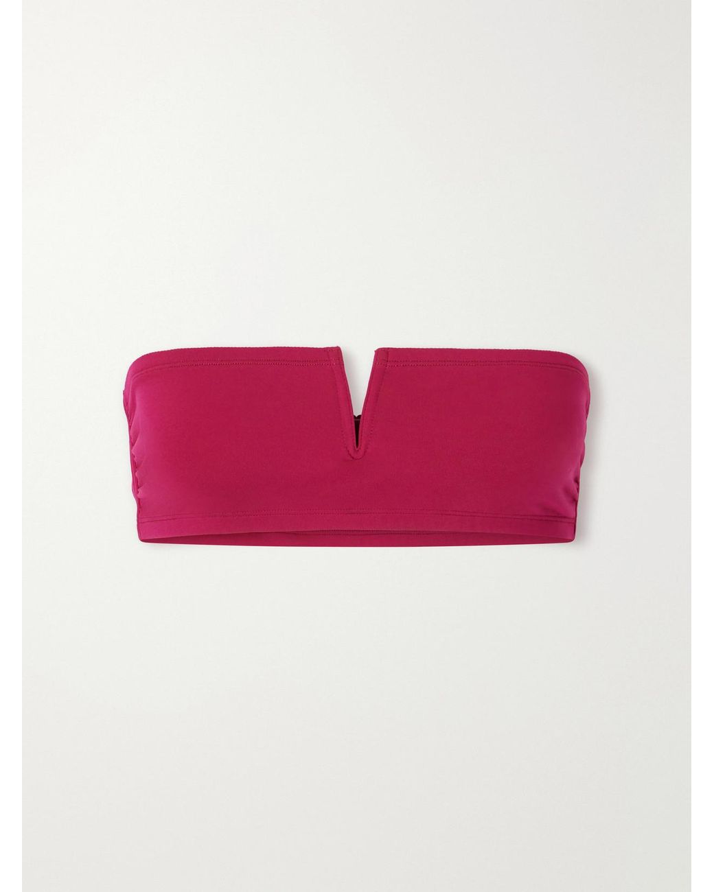 Eres Pink Arcade Strapless Bikini Top