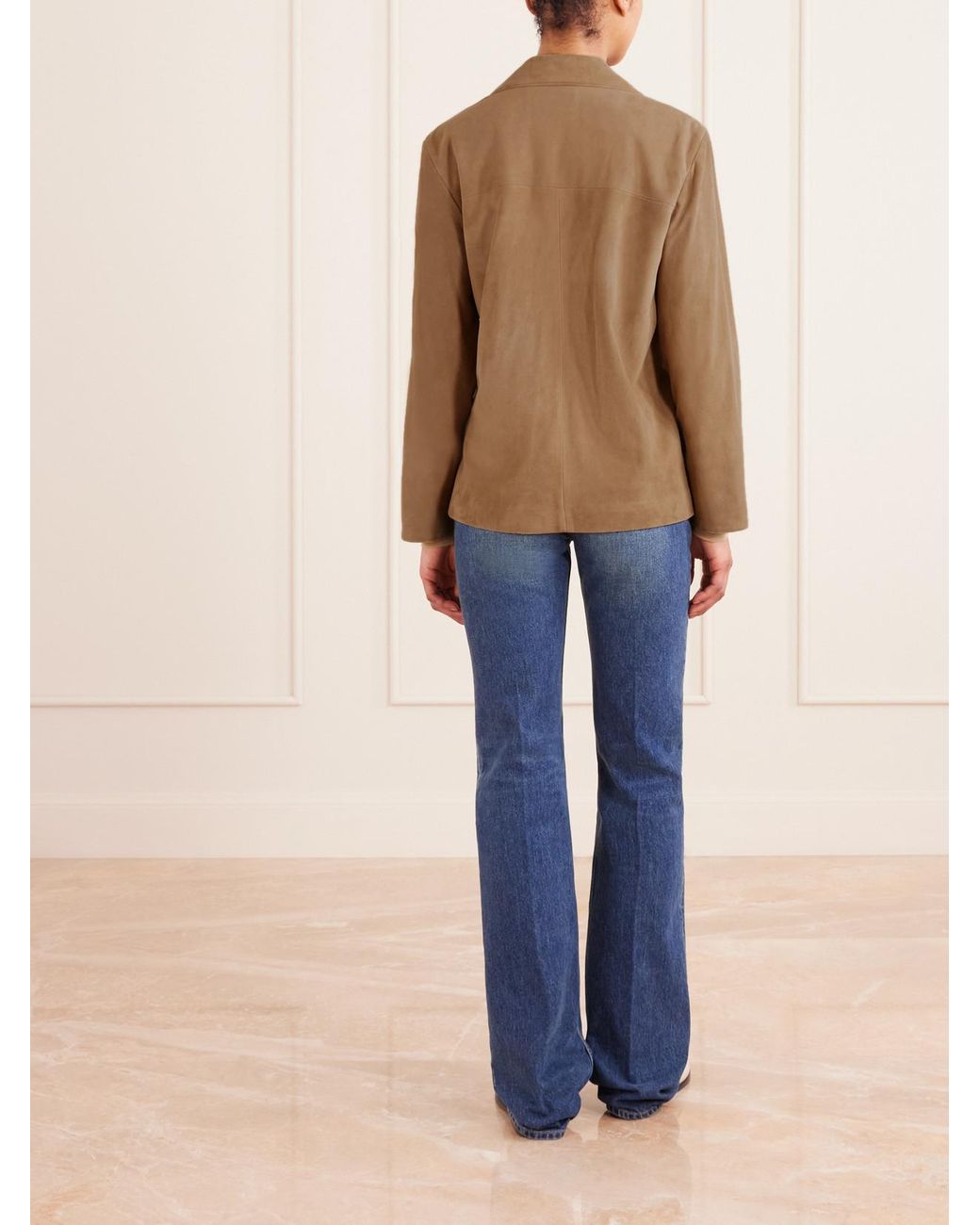 Saint Laurent Natural Suede Shirt