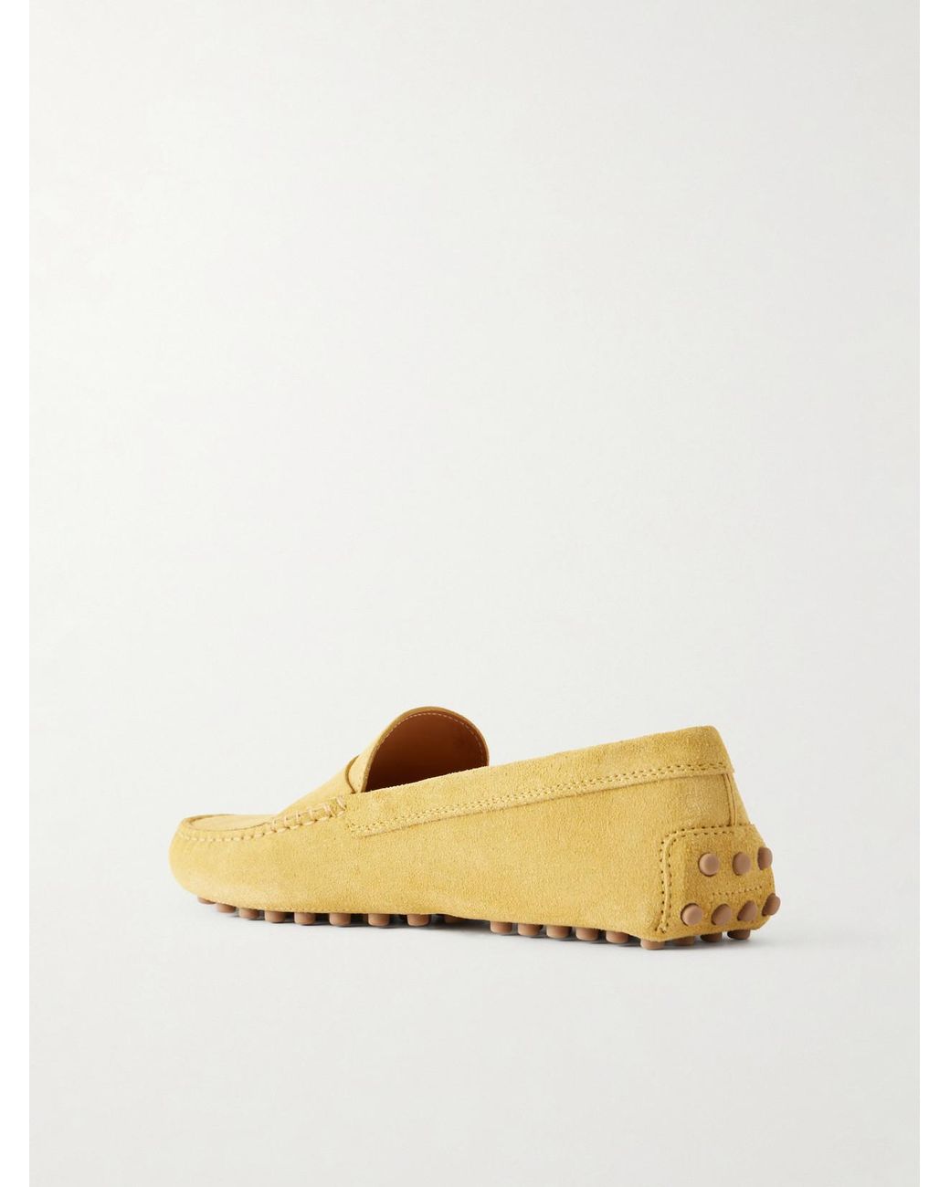 Tod's Natural Gommino Suede Loafers