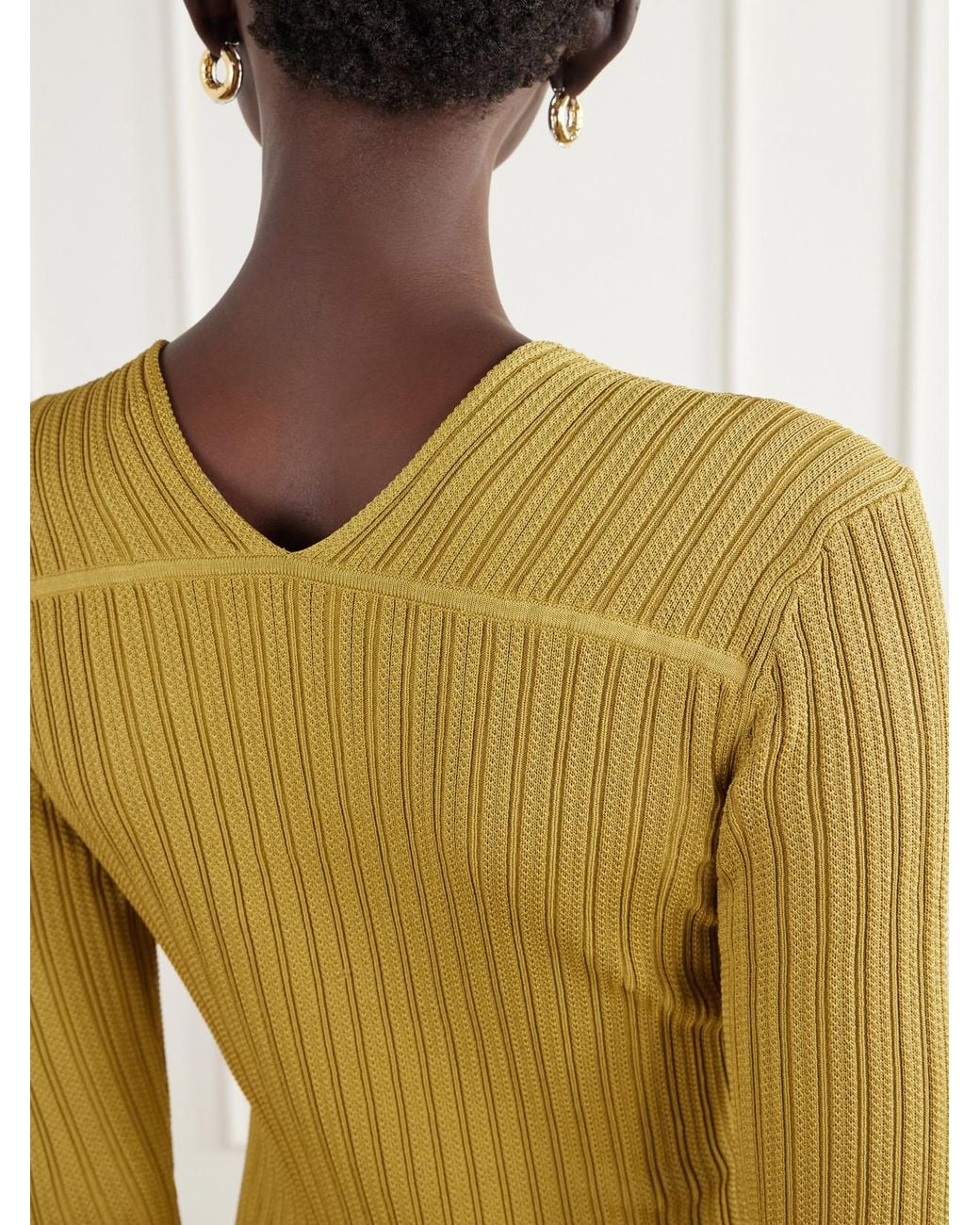 Proenza Schouler Yellow Roux Ribbed Top