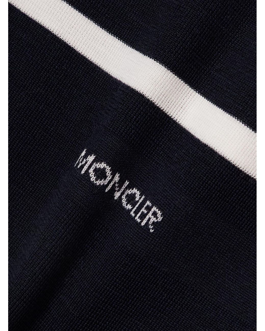 Moncler Blue Striped Wool Sweater
