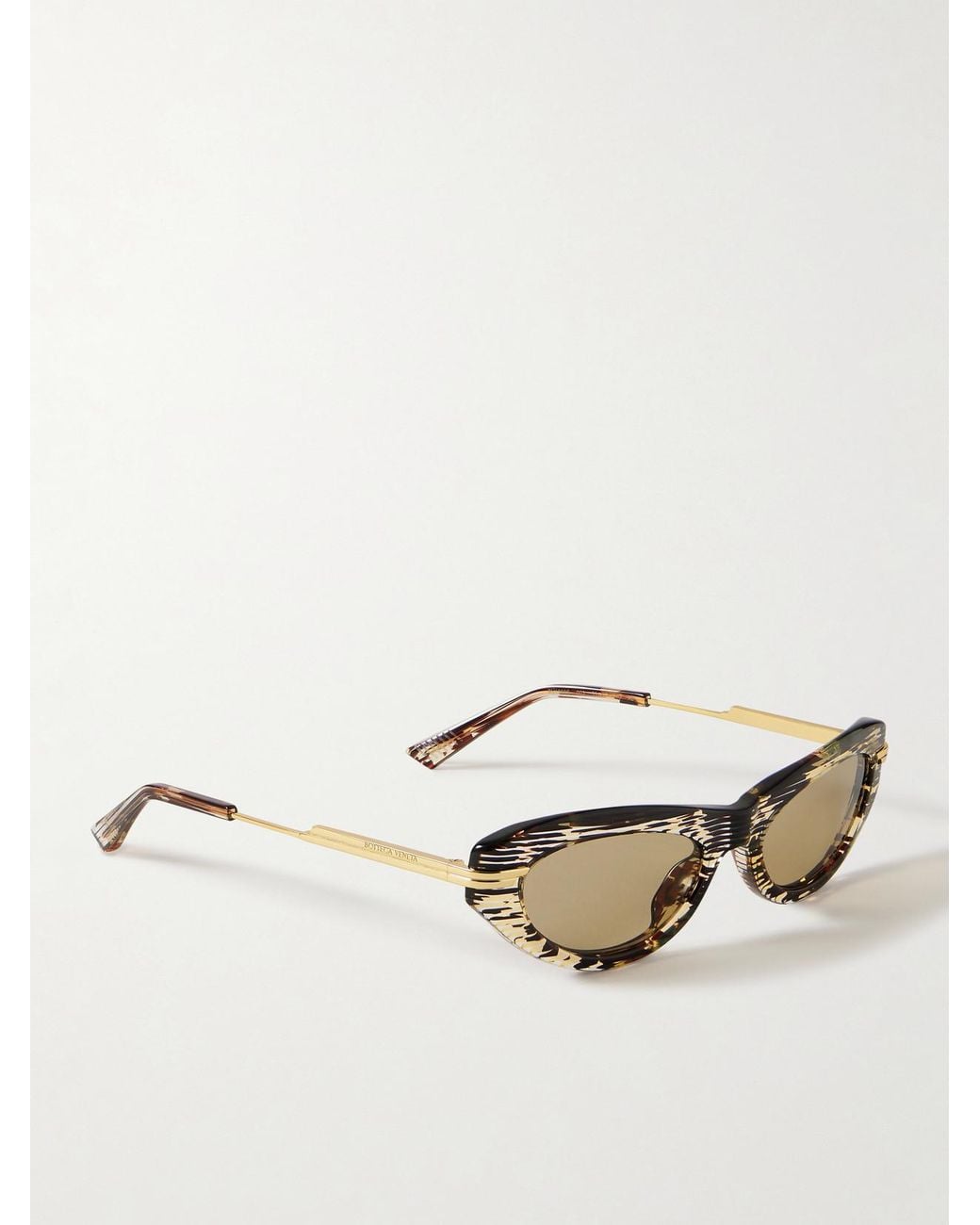 Bottega Veneta Natural Cat-Eye Acetate And-Tone Sunglasses