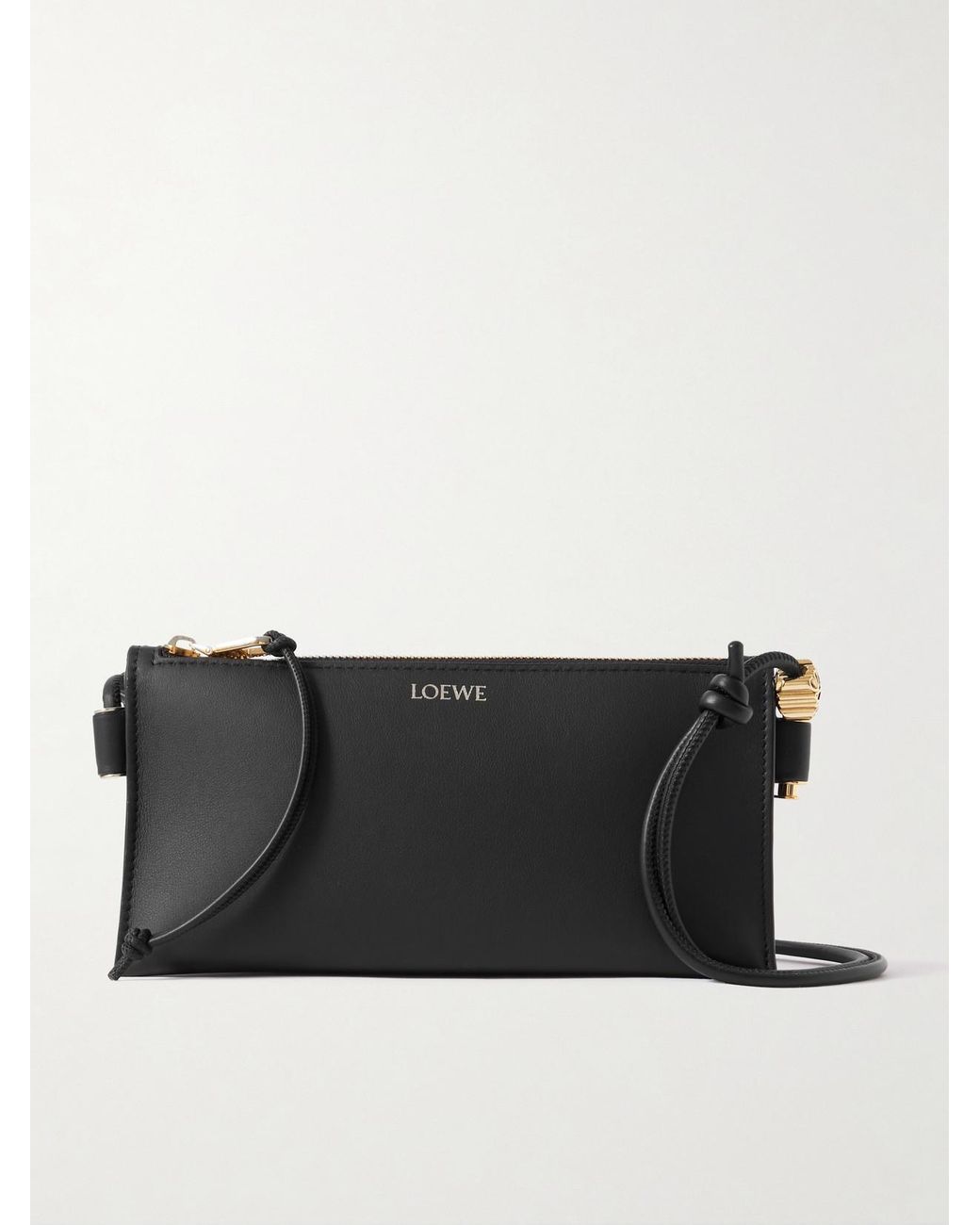 Loewe Black Joya Embellished Leather Shoulder Bag
