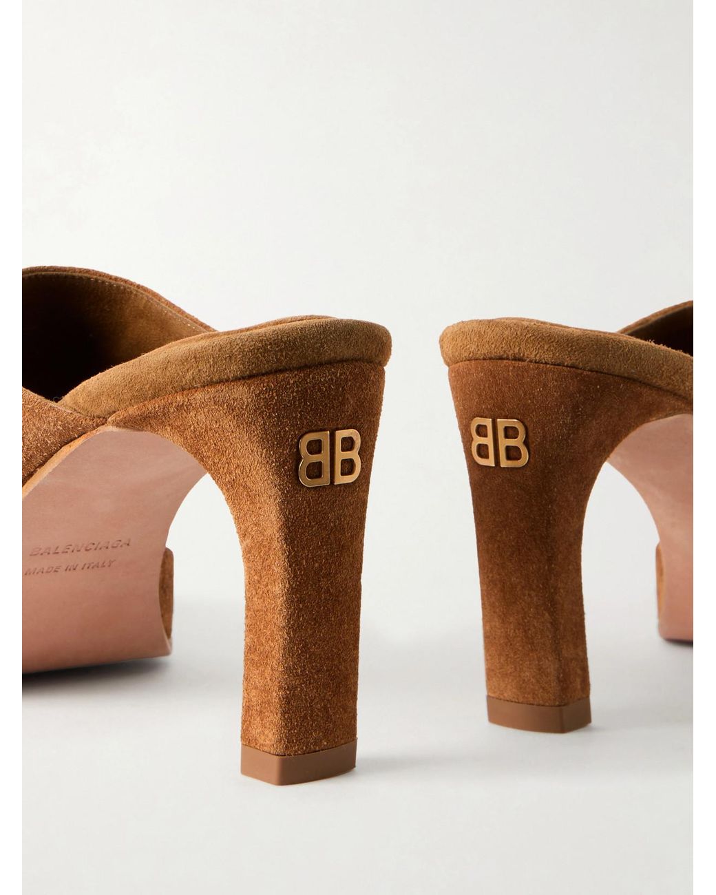 Balenciaga Brown Fargo Suede Mules