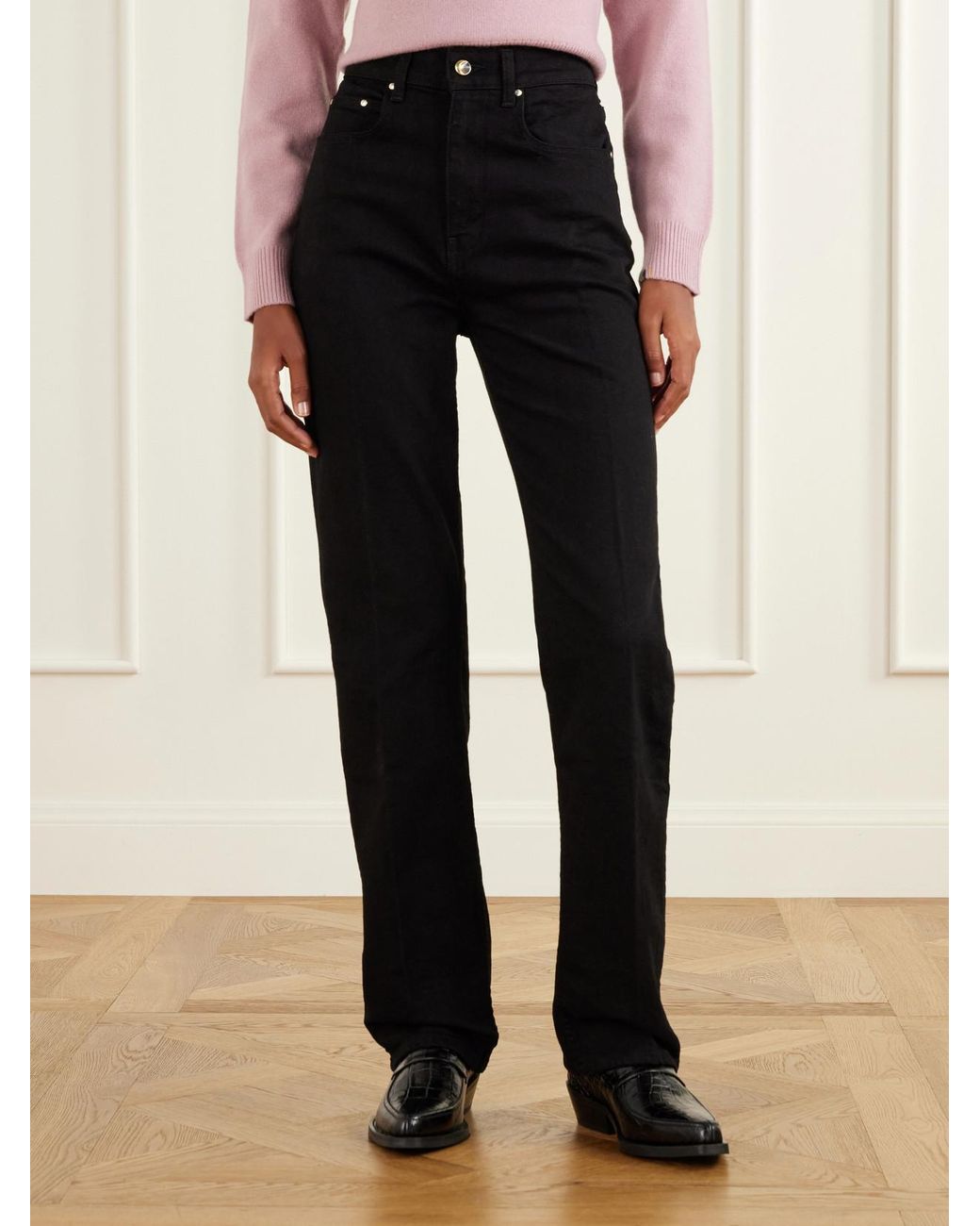 OSSOU Blue Flex Stretch High-Rise Straight-Leg Jeans