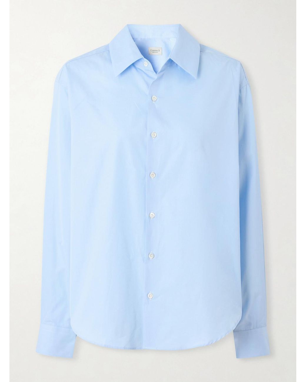 Comme Si Blue Cotton-Poplin Shirt