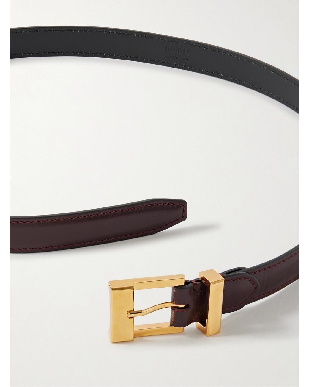 Khaite Red Manhattan Leather Belt