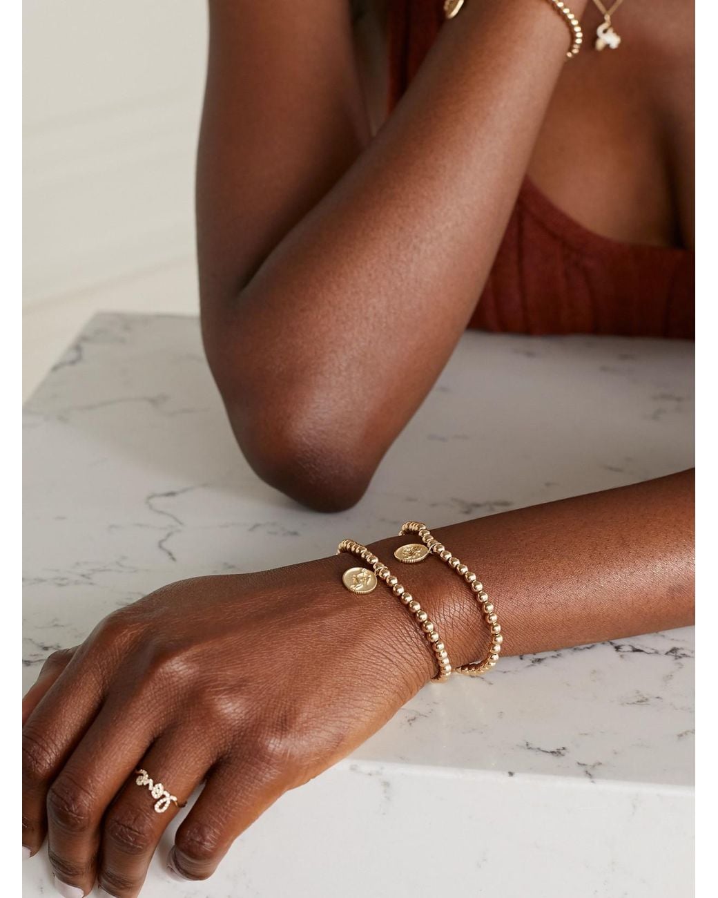 Sydney Evan Metallic Sagittarius 14-Karat Diamond Bracelet