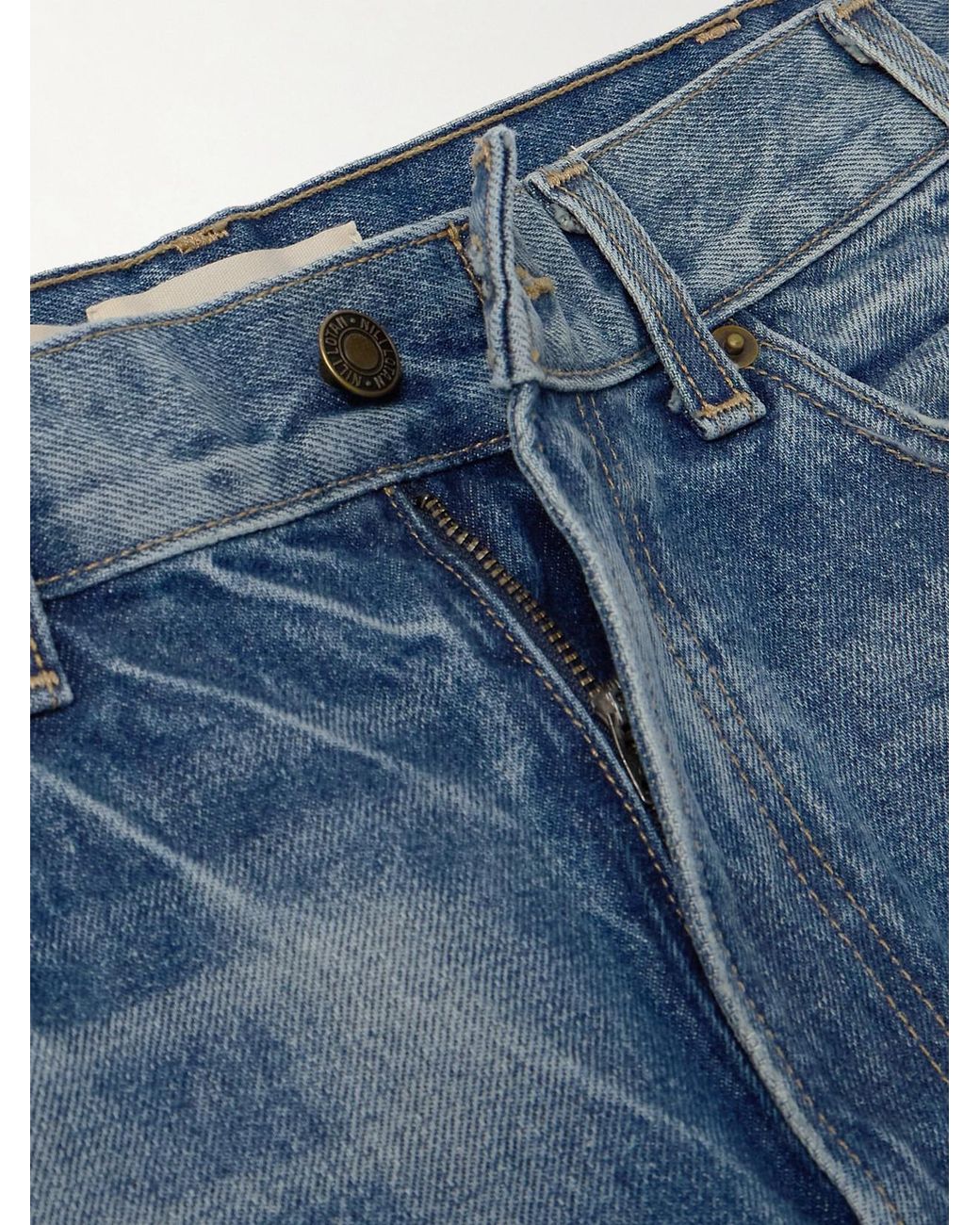 Nili Lotan Blue Joan High-Rise Straight-Leg Jeans