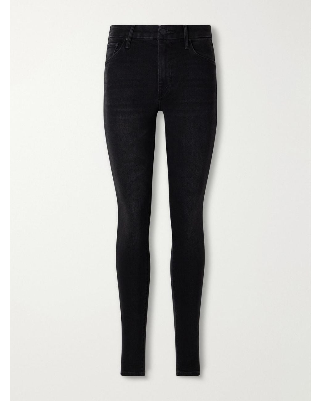 Mother Black The Looker Mid-Rise Skinny Jeans