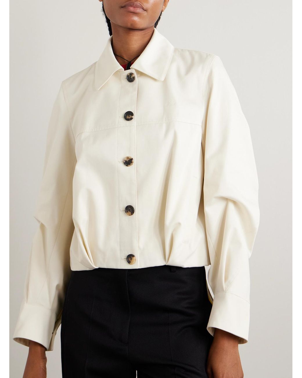 Loewe Natural Embroidered Cotton And Silk-Blend Jacket