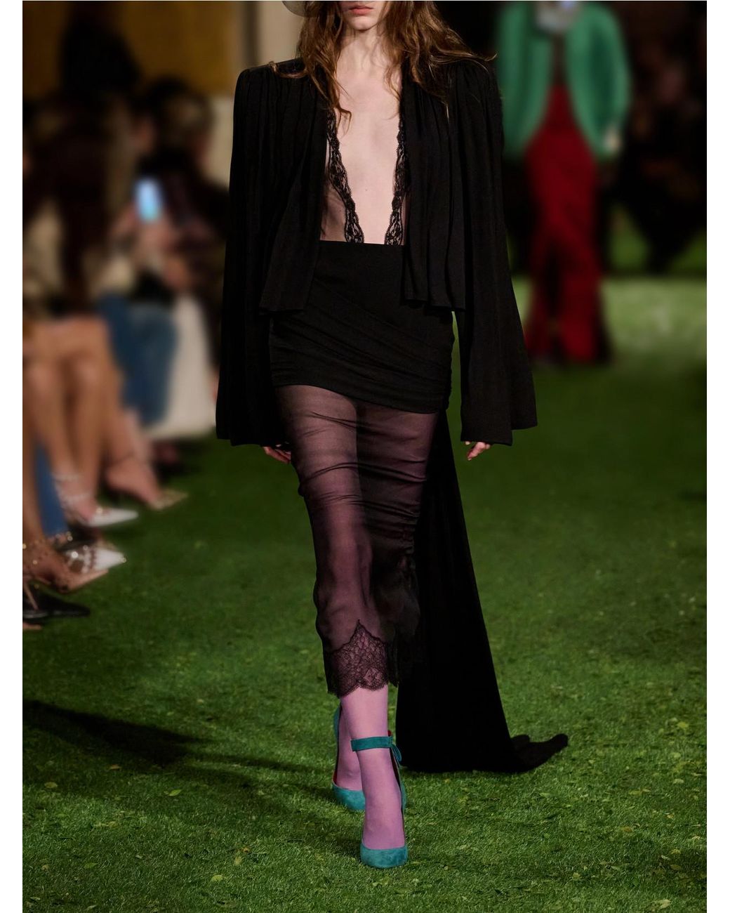 Valentino Garavani Black Silk-Crepe Crop Jacket